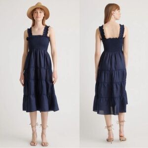Quince smoked midi dress